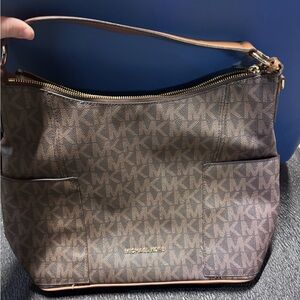 Michael Kors Brown Monogram Shoulder Bag